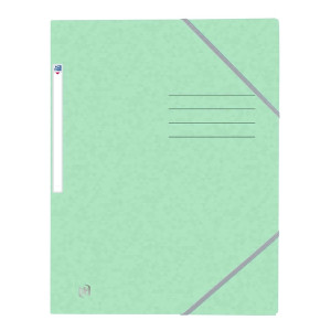 OXFORD Eckspannmappe TOP FILE+ - A4, 390 g/qm, Karton, Gummizug, pastellgrün