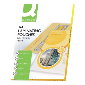 Q-CONNECT Laminierhülle - A4, 80 mym, 100 Stück