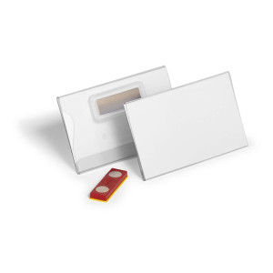 DURABLE Namensschild, Magnet, Kunststoff, transparent, 90 x 54 mm, 25 Stück