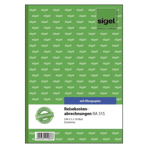 SIGEL Reisekostenabrechnungen für Einzelreisen - A5, SD, MP,50 Blatt