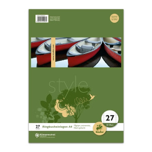 STAUFEN STYLE Ringbucheinlage - LIN27, A4, 50 Blatt, 70 g/qm, liniert mit Randlinien