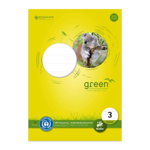 STAUFEN GREEN Arbeitsblätterblock LIN 3 - A4, 50 Blatt, 80 g/qm, 21 Doppellinien