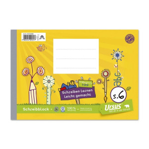 URSUS Formati Schreibblock S.6 - A5 quer 48 Blatt 80g/qm 6/6/6mm liniert