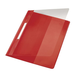 LEITZ 4194 Hefter Exquisit, A4, Überbreite, PVC, rot