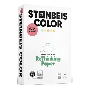 STEINBEIS Color Rosa - Magic Colour - Recyclingpapier, A4, 80 g/qm, rosa, 500 Blatt