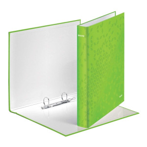 LEITZ 4241 Ringbuch WOW, A4 maxi, PP, 2 Ringe Ø25 mm, grün