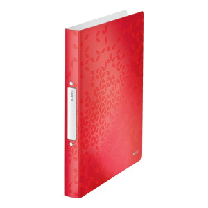 LEITZ 4257 Ringbuch WOW - A4, PP, 2 Ringe, 25 mm, rot