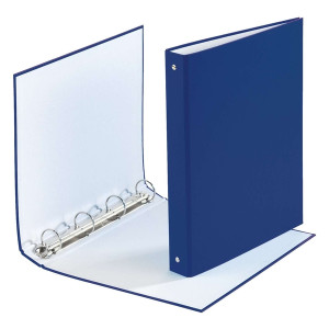 DONAU Ringmappe, A4, 4-Ring, 30mm, blau