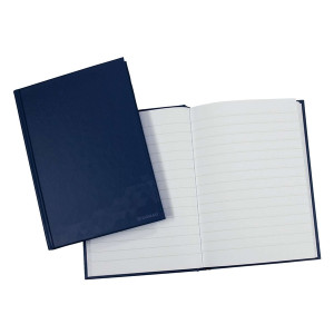 DONAU Geschäftsbuch - A6, 96 Blatt, 70g/qm, liniert, blau