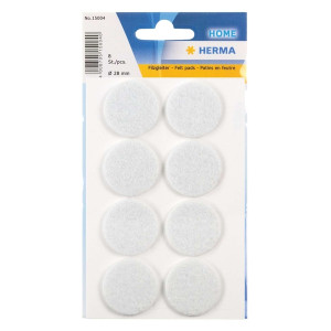 HERMA Filzgleiter - Ø28 mm, weiß, 8 Stück