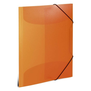 HERMA 19503 Gummizugmappe - A4, PP transluzent, orange