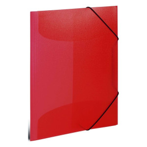 HERMA 19504 Gummizugmappe - A4, PP transluzent, rot