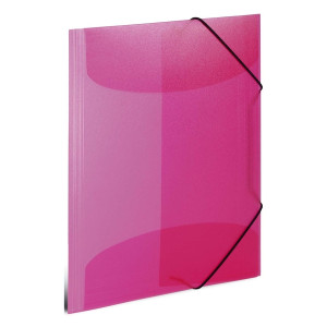 HERMA 19505 Gummizugmappe - A4, PP transluzent, pink