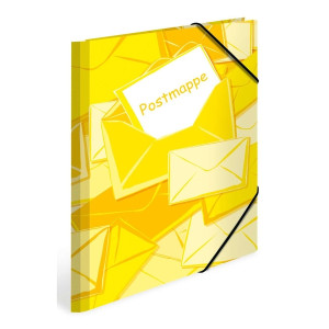 HERMA Gummizugmappe Postmappe - A4, gelb, Karton