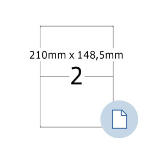 HERMA 58102 Folienetiketten - 210 x 148,5mm, weiß, strapazierfähig, extrem stark haftend, matt, 500 Stück