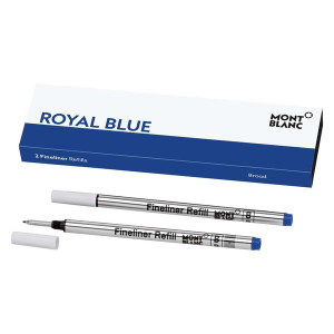 MONT BLANC Feinlinermine - B, 2 Stück, royal blue