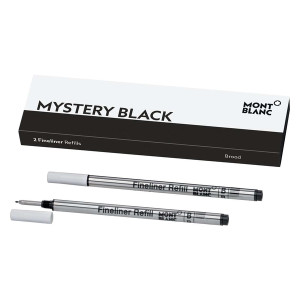 MONT BLANC Feinlinermine - B, 2 Stück, mystery black