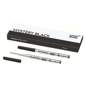 MONT BLANC Kugelschreibermine - B, 2 Minen, mystery black