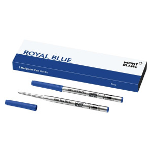 MONT BLANC Kugelschreibermine - F, 2 Minen, royal blue