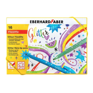 EBERHARD FABER Fasermaler Glitzer - 16er Kartonbox, sortiert