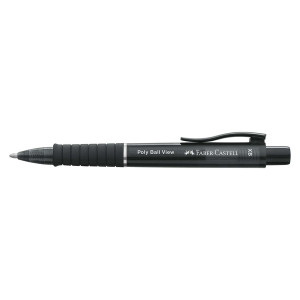 FABER CASTELL Kugelschreiber Poly Ball View - XB, schwarz