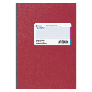 KÖNIG & EBHARDT Kladde - A5, 96 Blatt, 70 g/qm, kariert, rot