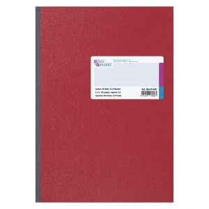 KÖNIG & EBHARDT Kladde - A4, 96 Blatt, 70 g/qm, kariert, Register A-Z, rot