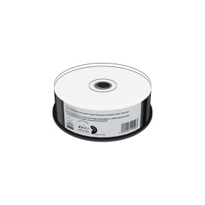 MEDIARANGE CD-R 700MB, 80min 52-fache Schreibgeschwindigkeit, vollflächig bedruckbar (Tintenstrahldrucker), schwarze Schreibseite, 25er Cakebox