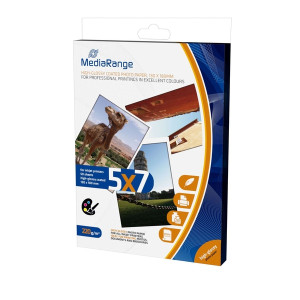 MEDIARANGE 130x180mm Fotopapier-Karten, hochglänzend, 220g, 50 Blatt