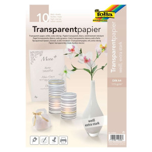 FOLIA Transparentpapier - A4, 115 g/qm, weiß, 10 Blatt