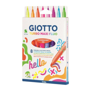 GIOTTO Faserschreiberetui Maxi Fluo - 6 fluoreszierenden Farben