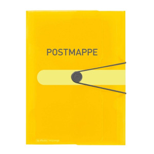 HERLITZ Gummizugmappe Post - A4, PP, transparent gelb