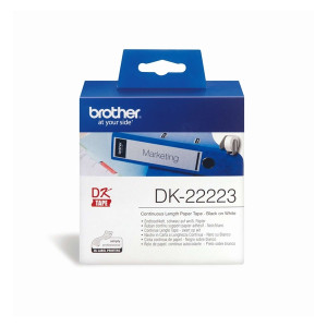BROTHER DK-Endlosetiketten Papier - 50 mm x 30,48 m, schwarz auf weiß