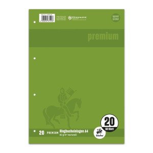 STAUFEN PREMIUM Ringbucheinlage PREMIUM LIN 20 - A4, 90 g/qm, 50 Blatt