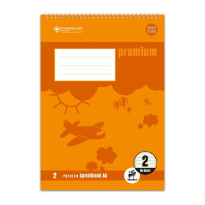 STAUFEN PREMIUM Spiralblock PREMIUM LIN 2 - A5, 40 Blatt, liniert