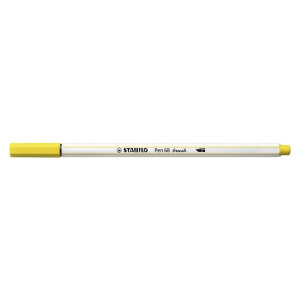 STABILO Premium-Filzstift Pinselspitze Pen 68 brush - Einzelstift - gelb