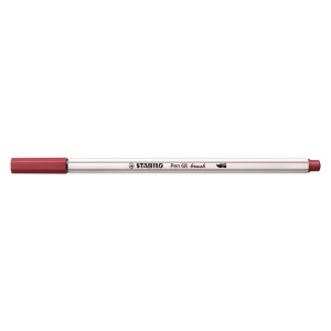STABILO Premium-Filzstift Pinselspitze Pen 68 brush - Einzelstift - dunkelrot