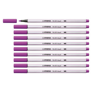 STABILO Premium-Filzstift Pinselspitze Pen 68 brush - Einzelstift - lila