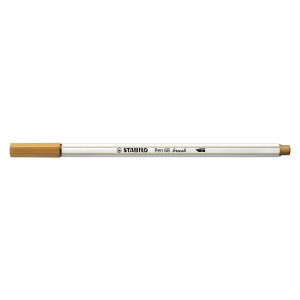 STABILO Premium-Filzstift Pinselspitze Pen 68 brush - Einzelstift - ocker dunkel