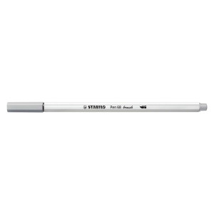 STABILO Premium-Filzstift Pinselspitze Pen 68 brush - Einzelstift - mittelgrau