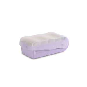 HAN Karteibox CROCO DIN A8 quer, für 500 Karten, transluzent-pastelllila