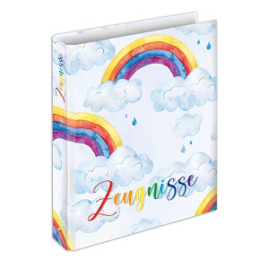 RNK Zeugnisringbuch Rainbow - A4, 4 Ring-Mechanik