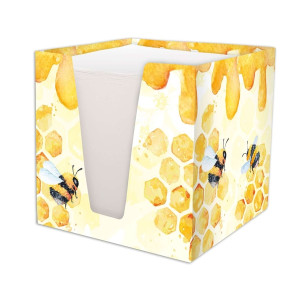 RNK Notizklotz Honey - 900 Blatt, 70 g/qm, weiß, 92 x 92 x 92 mm