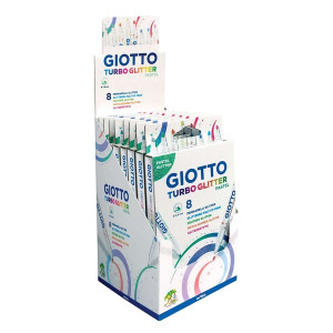 GIOTTO Faserschreiber Turbo Glitter - 8er Kartonetui