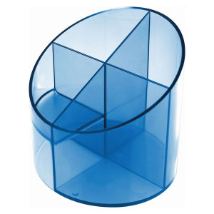 HELIT Schreibtischboy Economy - 4tlg., blau-transparent