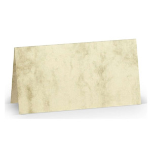 RÖSSLER Tischkarte Paperado - 10 x 10 cm, 200 g/qm, chamois marmora