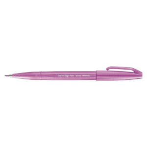 PENTEL Kalligrafiestift Sign Pen Brush - Pinselspitze, pinklila