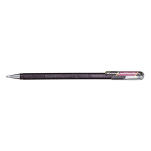 PENTEL Gelschreiber Hybrid Dual Glitter - 0,5 mm, schwarz/metallic rot