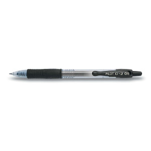 PILOT Gelschreiber G2-5, gummierte Griffzone, dokumentenecht, 0.5mm (F), schwarz