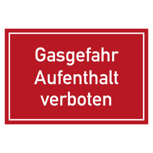 Verbotszeichen Gasgefahr Aufenthalt verboten